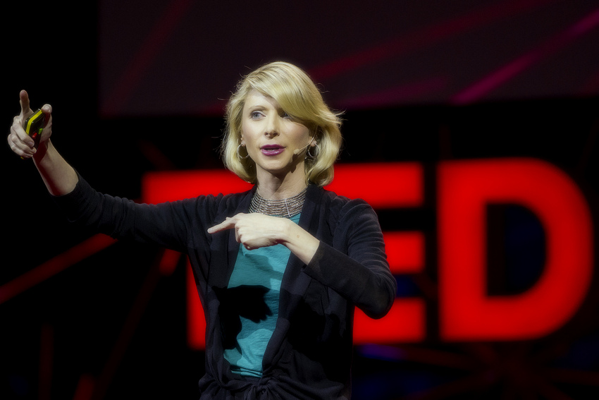 Amy Cuddy On Ted Talk Giving Her Famous Speech On Power Posing